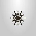 Simple vector abstract pictogram of cyber sun chip