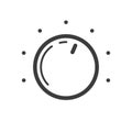 Simple vector line art round controller icon