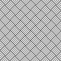 Black and white simple woven geo seamless pattern, vector