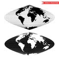 Black and white Sinusoidal projection Royalty Free Stock Photo