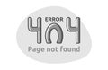 Black and white 404 site error message with text Page not found.