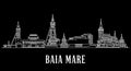 Baia Mare Romania Skyline Silhouette Royalty Free Stock Photo