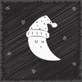 Black and White Sleeping Moon Vector