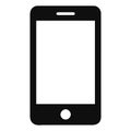 Black and white of a smartphone with a blank screen white screen Royalty Free Stock Photo