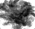 Black and White smoke background. Fluid art, mixture of colors creating transparent waves and swirls. Royalty Free Stock Photo