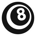 Black and white snooker eight pool icon