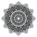 Black and white snow flake motif Royalty Free Stock Photo