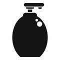 Black and white soap bottle dispensing liquid soap icon Royalty Free Stock Photo