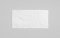 Black white soft beach towel mockup. Clear unfolded wiper