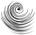 Black and white spiral