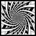 Black and white spiral design