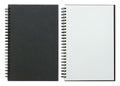Black and white spiral notebook