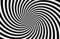 A black and white spiral optical illusion background . Monochrome concept Royalty Free Stock Photo