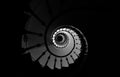 Black and white spiral staircase Royalty Free Stock Photo