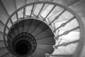 Black and white spiral staircase Royalty Free Stock Photo