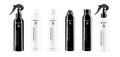 Black and white spray bottle cosmetics package