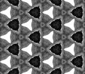 Black and white spring allover seamless pattern. H