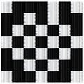 Black And White Square Pattern: Conceptual Embroidery Inspired Knitted 4x4 Grid