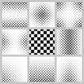 Black and white square pattern design set