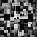 black and white squares A grunge tile pattern with a square shape and a black and white tone