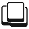 Black and white stacked frame icons Royalty Free Stock Photo