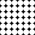 Black white geometric star ring dots seamless pattern