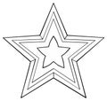 Black and white star graphic design symbol Royalty Free Stock Photo