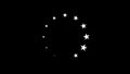 Black and white stars circle preloader loop