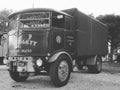 Black and white steam super sentinel lorry