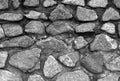 Black and white stone wall pattern Royalty Free Stock Photo