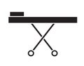 Black and white stretcher icon vector isolated in white background.