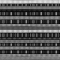 Black and white striped background with horizontal rows