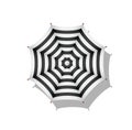 Black and white striped beach umbrella Royalty Free Stock Photo