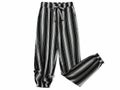 Black and white striped drawstring pants Royalty Free Stock Photo