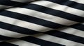 A black and white striped fabric