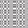 Black and white striped grid knitting pattern background Royalty Free Stock Photo