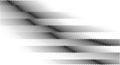 Black and white striped halftone gradient. Fading linear gradation background. Repeating strip pattern backdrop. Parallel lines Royalty Free Stock Photo