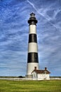 Black and white striped lighthouse Royalty Free Stock Photo