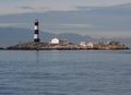 Lighthouse On Race Rocks Island Strait Of Juan De Fuca Vancouver Island Royalty Free Stock Photo