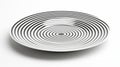 Black And White Striped Uhd Chrome-plated 3d Dish With Elongated Shapes