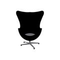 Black and white stylish relax or computer or office chair flat icon