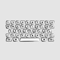 Stylized keyboard