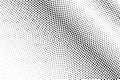 Black white subtle diagonal dotted gradient. Half tone background. Royalty Free Stock Photo