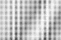 Black white subtle diagonal dotted gradient. Half tone background. Royalty Free Stock Photo