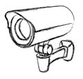 Black and White Surveillance Camera (CCTV) Warning Sign