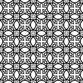 Black and White Swirls seamless pattern Royalty Free Stock Photo