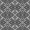 Black and white swirly pattern Royalty Free Stock Photo