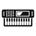 Black and white synthesizer icon Royalty Free Stock Photo