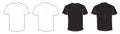 Black and White T-Shirt Template