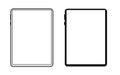 Black and white tablet computers mockups with blank screens. Responsive screens to display your mobile web site design. Royalty Free Stock Photo